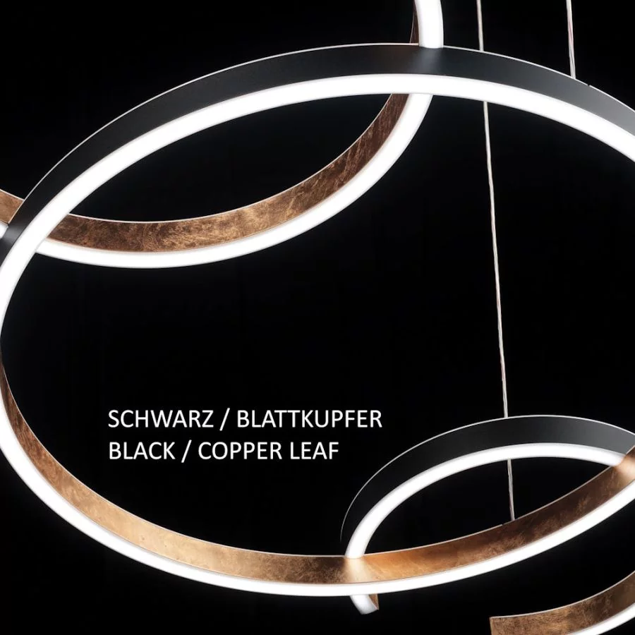 Ringfarbe: Schwarz/Blattkupfer Ringfarbe: Schwarz/Blattkupfer